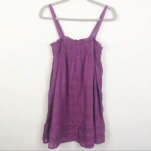 🚨FIRE LOS ANGELES | Purple Smocked Dress Large